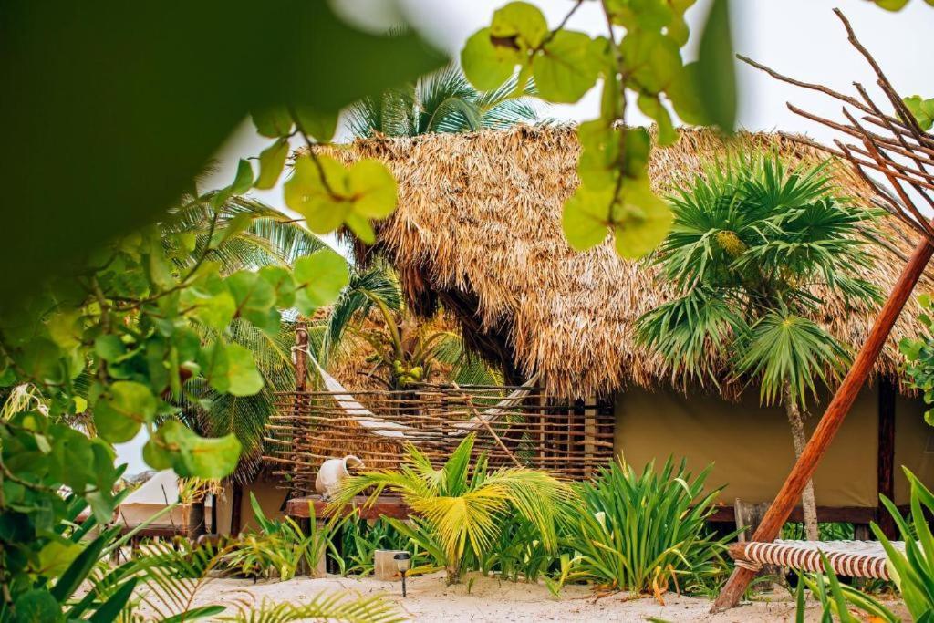 Ikal Tulum Hotel Exteriör bild A hut in the jungle
